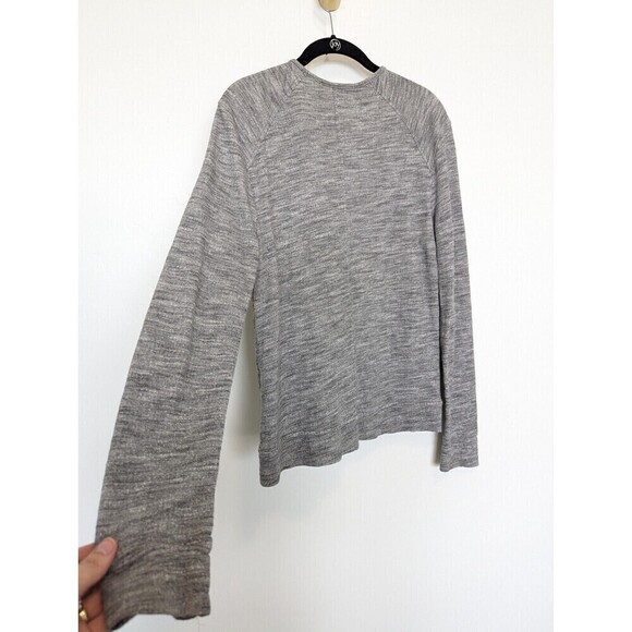 Nation LTD Zip Up Sweater Womens Size S Gray Asymmetrical Pockets Casual Neutral - Picture 6 of 9